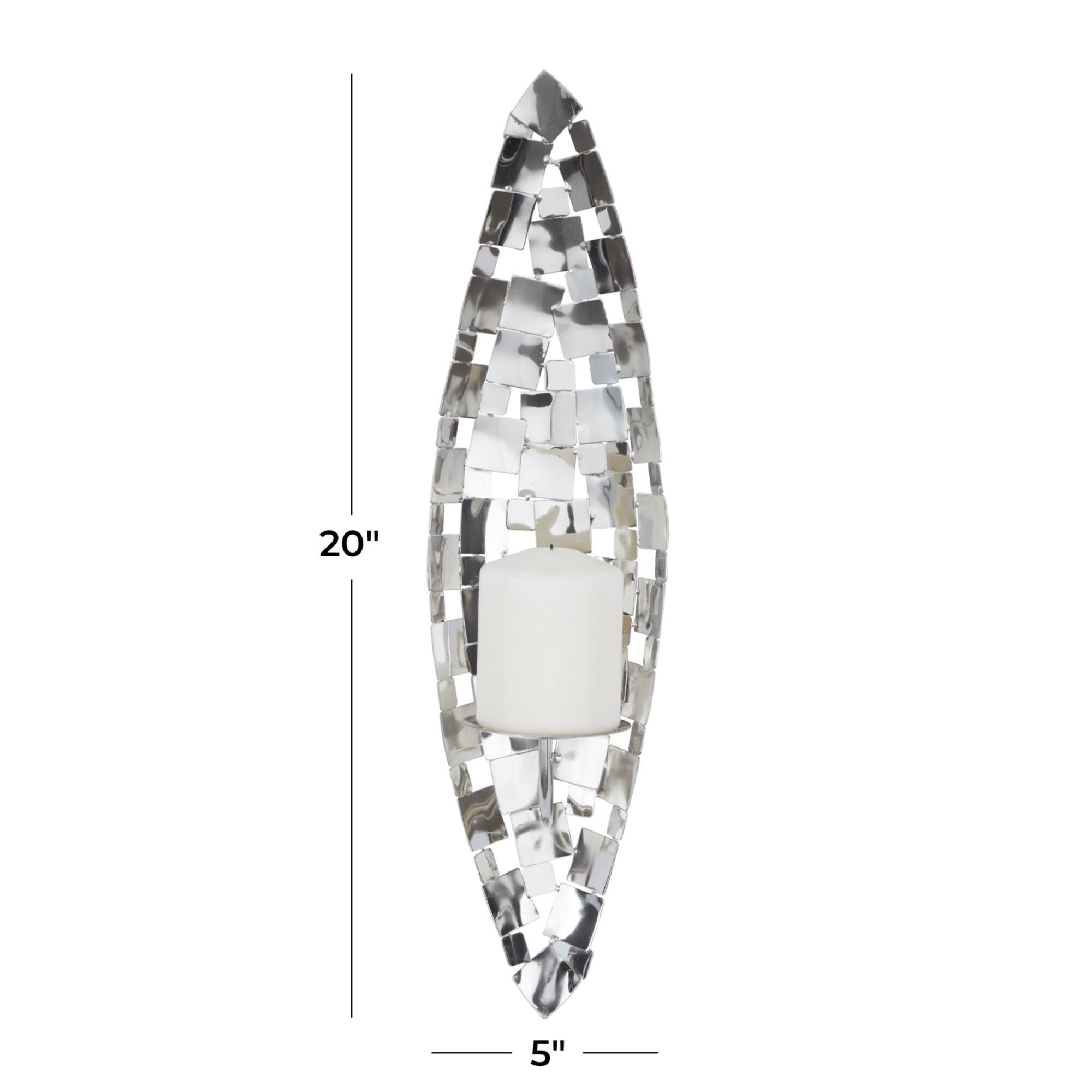 20" Silver Contemporary Wall Sconce